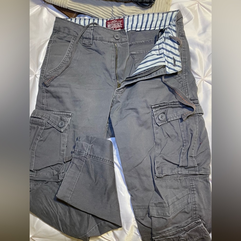 Men's Gray Cargo Pants